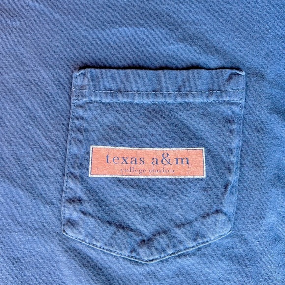 TEXAS AGGIES A&M Comfort Colors Reveille Dog Pocket Graphic Tee Size Small - Picture 4 of 5